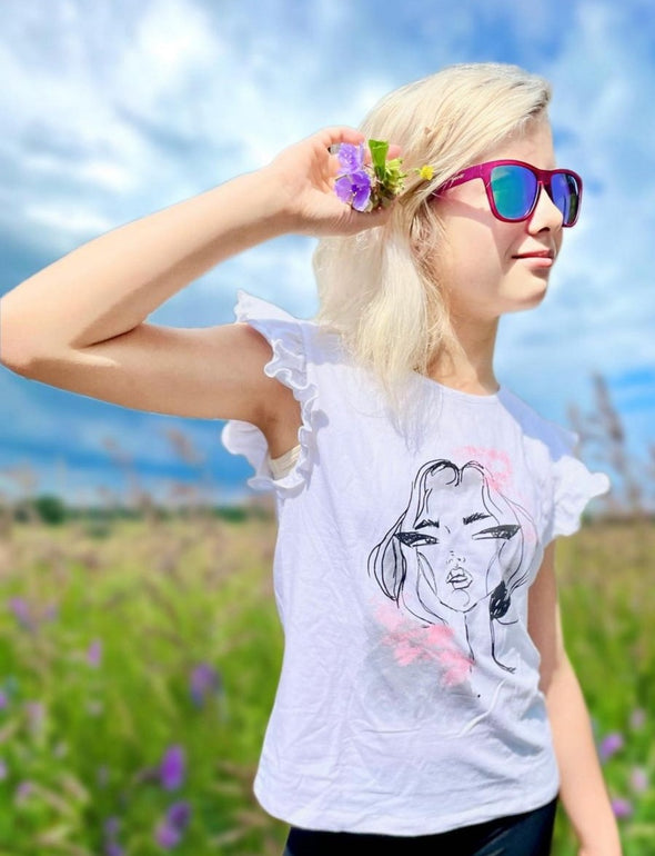 Newness Kids - Pretty Girl Girls' Ruffle Sleeve T-Shirt