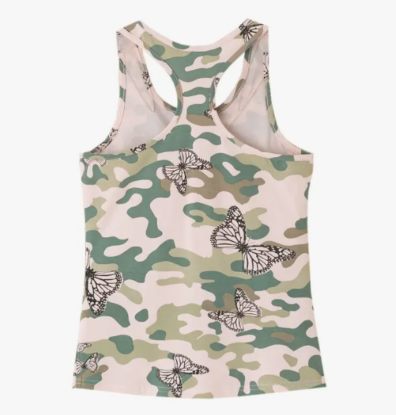 Newness Kids - Tank top with camo and butterfly print
