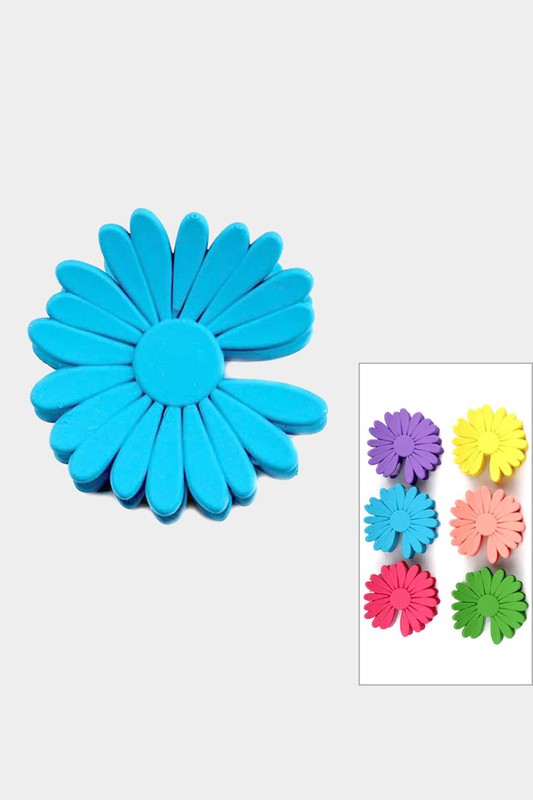 Matte Daisy Hair Claw Clips Set- Assorted colors