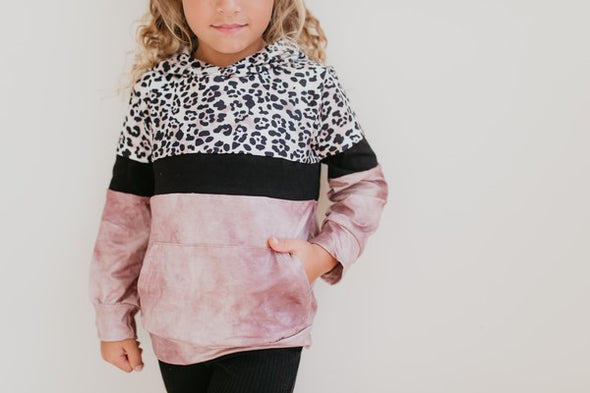 Adorable Sweetness - Leopard Pink Tie Dye Hoodie Shirt
