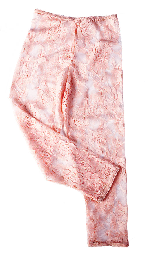 Toes & Bows by Mack & Co - Pink Lace Footless Leggings