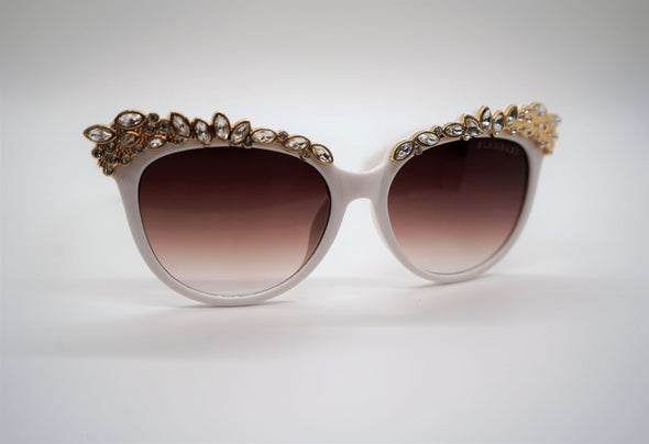 GlamBaby Valentina White Sunglasses