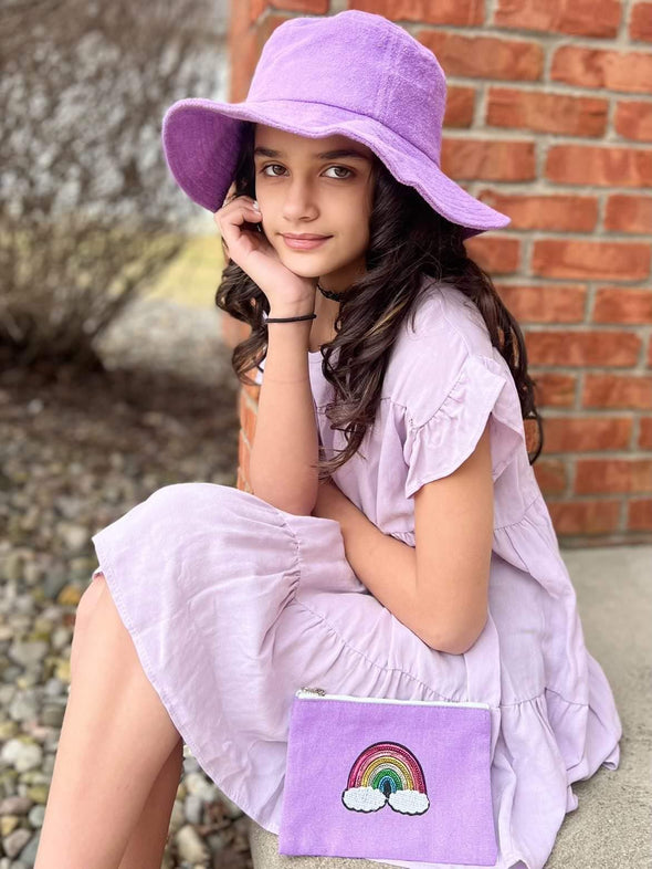 12PM By Mon Ami - Solid Tiered Tunic Dress in Lavender