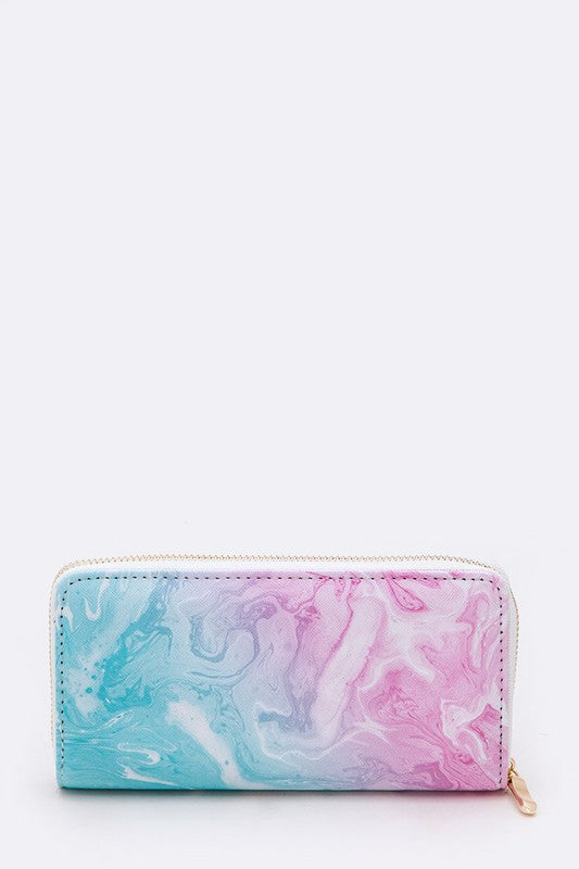 Swirly Ombre Mix Color Wallet