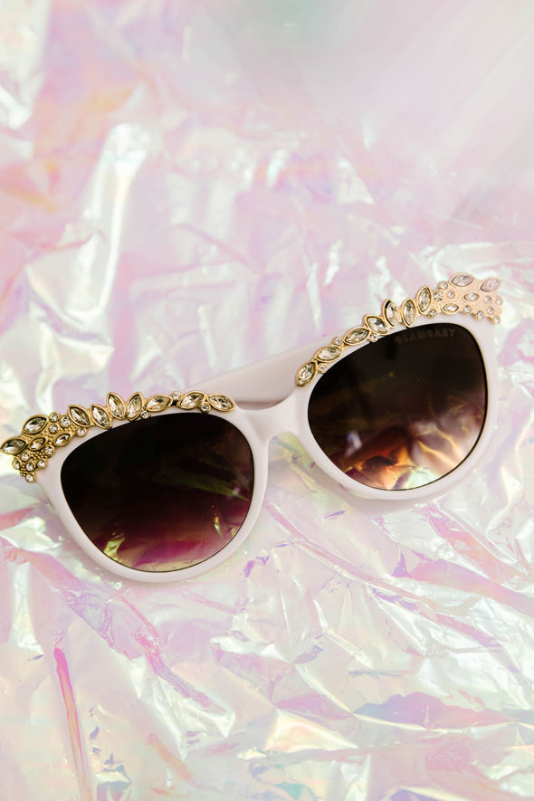 GlamBaby Valentina White Sunglasses