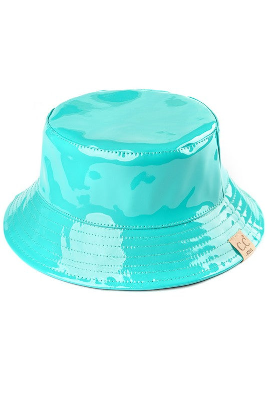 C.C Shiny Rain Bucket Hat in Mint