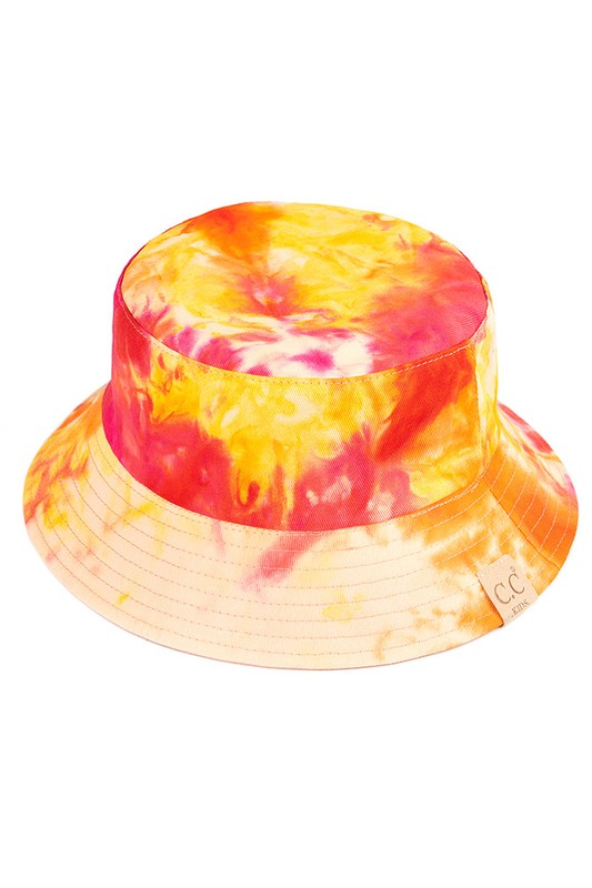 C.C Reversible Tie Dyed Bucket Hat Orange/Rose